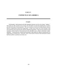 Accounting Chapter 3 Homework Case 33 United Way America Synopsis Unfortunately