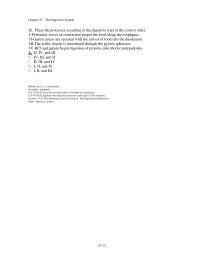 Chapter 47 Place The Processes Occurring The Digestive