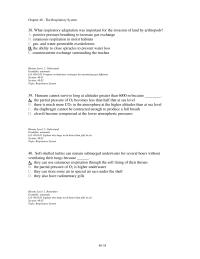 Chapter 48 What Respiratory Adaptation Was Important For