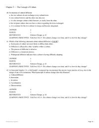 Chapter 2 Powered Cognero Page The Concept Culture