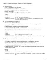 Appendix I Answer Points References Recent Trends Ethnographic Fieldwork