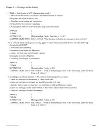 Chapter 9 What do anthropologists mean by the term family