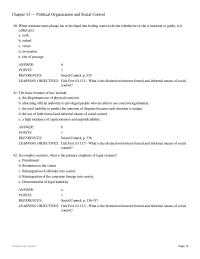 Chapter 13 Page Political Organization And Social Control
