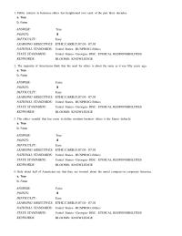 Chapter 7 Standards United States Bus prog Ethics state Standards united States