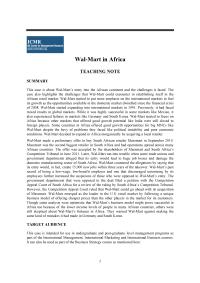 Chapter 7 Homework&nbsp;Wal-Mart made a&nbsp; preliminary offer to&nbsp; buy South African