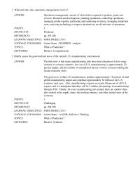 Chapter 8 What activities does operations management involve