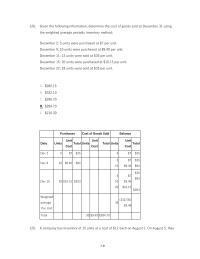 Accounting Chapter 5 Company Has Inventory Units Cost 12