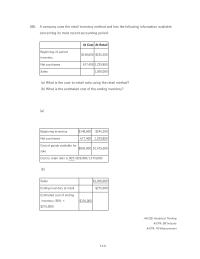 Accounting Chapter 5 Company Uses The Retail Inventory Method