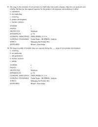 Chapter 12 The stage in the evolution of new products in which