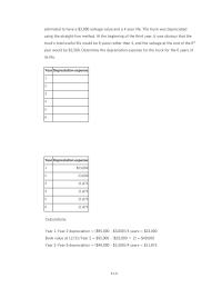 Accounting Chapter 8 Company Purchased Cooling System January For