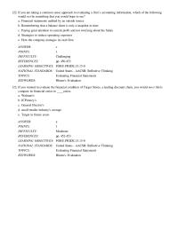 Chapter 15 If you are taking a common sense approach to evaluating