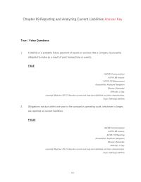 Accounting Chapter 9 A liability is a probable future payment of assets
