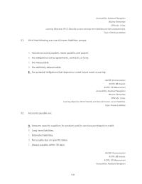 Accounting Chapter 9 Accounts Payable Are Amounts Owed Suppliers