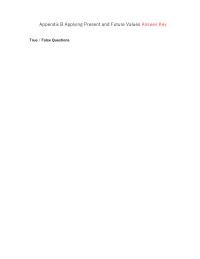 Accounting Appendix B The present value of 1 formula is often useful