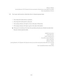 Accounting Chapter 10 Issuer Sells Bonds Date Other Than