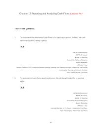 Accounting Chapter 12 Cash Flow Analysis25cash Flow Amounts And Their