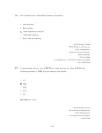 Accounting Chapter 13 One Several Ratios That Reflects Solvency