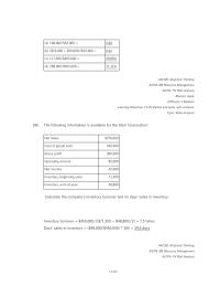 Accounting Chapter 13 the current year-end balance sheet data for a company