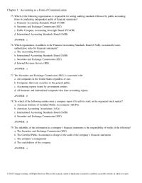 Chapter 1 Which of the following organizations is responsible for setting