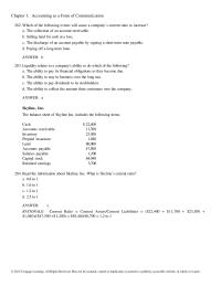 Chapter 1 Which of the following events will cause a company’s current