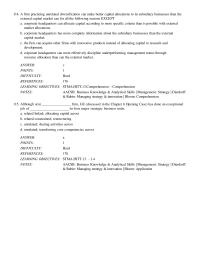Chapter 6 Economies Scope Are Cost Savings Created Transferring