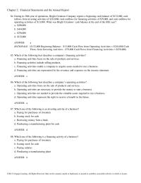 Chapter 2 Which one of the following is an operating activity of a business