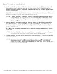 Chapter 5 Cost Goods Sold Understated because The Overstated Ending