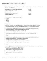 Chapter 11 The Treasury Stock Account Should Have Balance