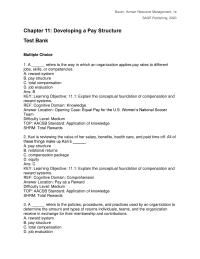 Human Resources Chapter 11 Bauer, Human Resource Management