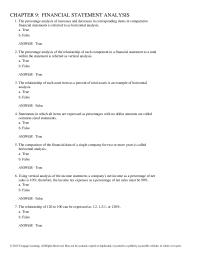 Accounting Chapter 9 Basic Analytical Method Which All Items Are