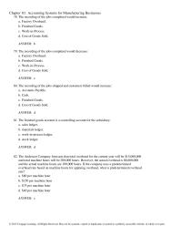 Accounting Chapter 10 The recording of the jobs completed would increase