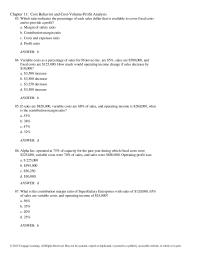 Accounting Chapter 11 The Relative Distribution Sales Among The Various