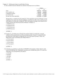 Accounting Chapter 12 The condensed income statement for a business for the past