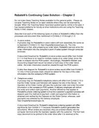 Chapter 2 Homework Telephone Orders Would Differ From Exhibit