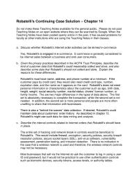 Chapter 14 Homework There Also Behind The Scenes Data Collection