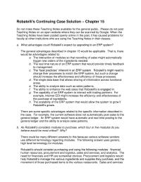 Chapter 15 Homework Robatellis The Opportunity Analyze Several Kinds Operational