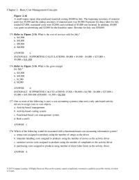 Chapter 2 The Following Items Partial List Are