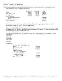 Chapter 11 Lavalier Company developed the following budgeted life-cycle