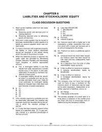 Accounting Chapter 8 Homework Assets Balance Sheet Liabilities Stockholders Equity&nbsp;