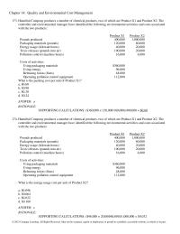 Chapter 14 Quality And Environmental Cost Management