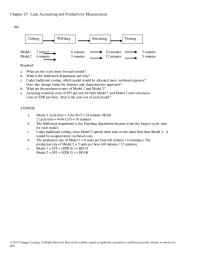 Chapter 15 what are the cycle times for each model
