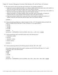 Chapter 20 Inventory Management Economic Order Quantity