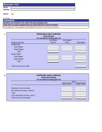 Accounting Chapter 13 Homework Cheese Total Exercise 137 Name Solution Section