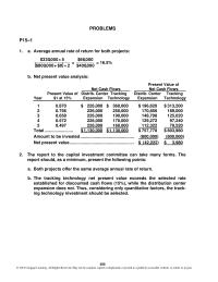 Accounting Chapter 15 Homework Proposal Tango Year Present Value 12 Net