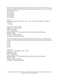 Investments & Securities Chapter 7 Wheeler’s has bonds on the market with 13 years