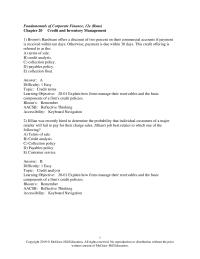 Investments & Securities Chapter 20 Fundamentals Corporate Finance 12e Ross Credit And