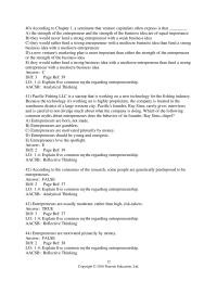 Entrepreneurship Chapter 01 Gallop Survey About Percent Kids Grades