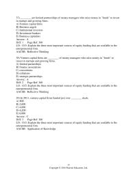 Entrepreneurship Chapter 10 Are Limited Partnerships Money Managers
