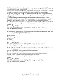 Entrepreneurship Chapter 13 The main point of the case is that rather than remaining
