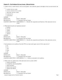 Chapter 7 What neurotransmitter is released from the sympathetic preganglionic